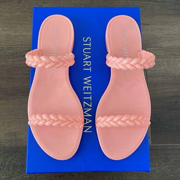 Stuart Weitzman Semi Shine Rubber Sandals - Picture 2 of 6